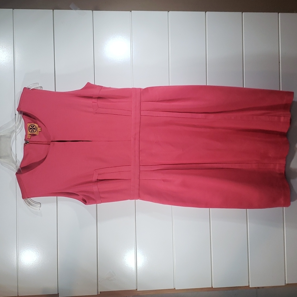 Tory Burch Osten coral pink sleeveless dress - Picture 2 of 10